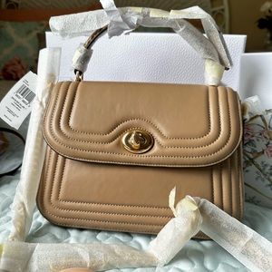 Marlie Top Handle Satchel With Border Quilting